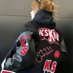 Spring 2024 Personalized Men's Baseball Jacket - American Retro Denim Style