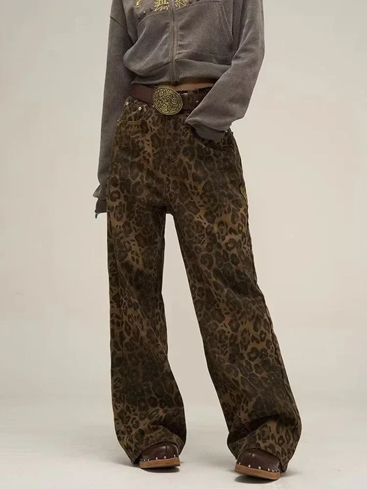 Streetwear Swagger Hip Hop Leopard Trousers