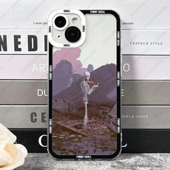 Case For iPhone Soft Cover Funny Skull