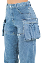 Safari Wide Leg Cargo Jeans