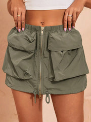 Starting Over Cargo Pocket Mini Skirt