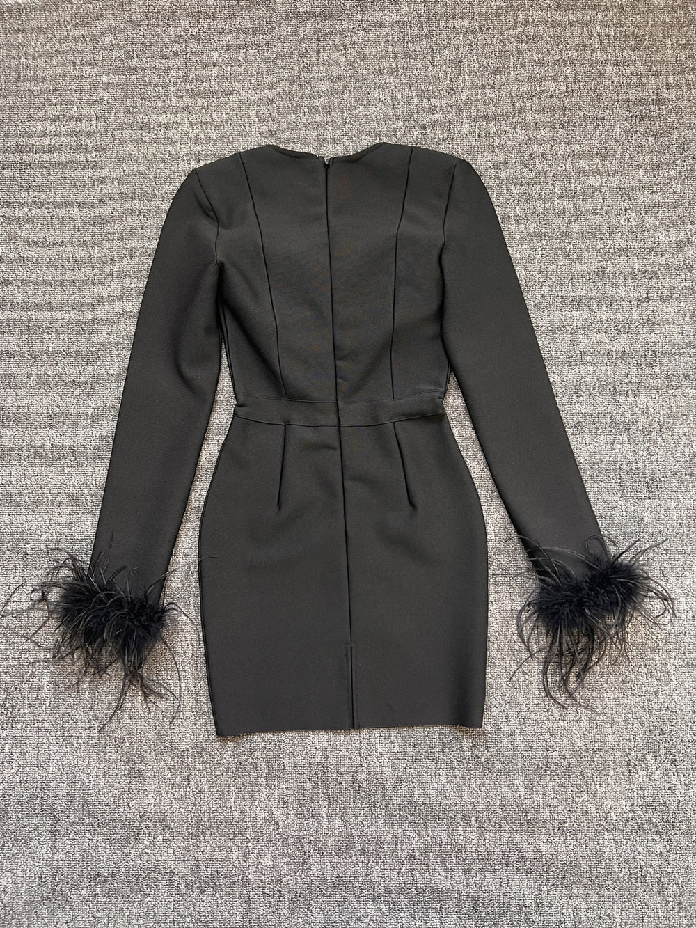 Savy Feathers Bandage Dress