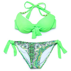 2024 Print Bandage Bikinis Sexy Push-Up Swimsuit