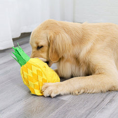 Pineapple Plush Squeak Dog Snuffle Toy
