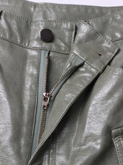Leather Cargo Pants