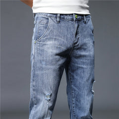 Men Trousers Streetwear Design Denim Pants Korea Casual