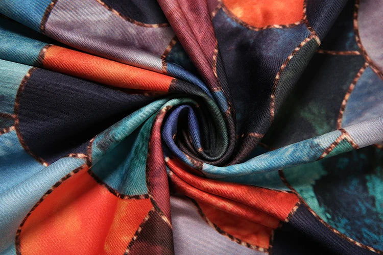 Vintage Print Maxi Dress