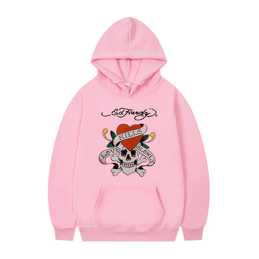 Men Streetwear Hoodie Skull Fashion Comfortable Autumn Winter