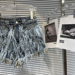 Don't Ruffle My Feathers Denim Shorts