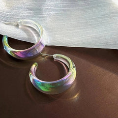 Clear Bubble Hoop Earrings