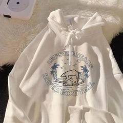 Y2K European and American Cartoon Print Hooded Sweatshirt