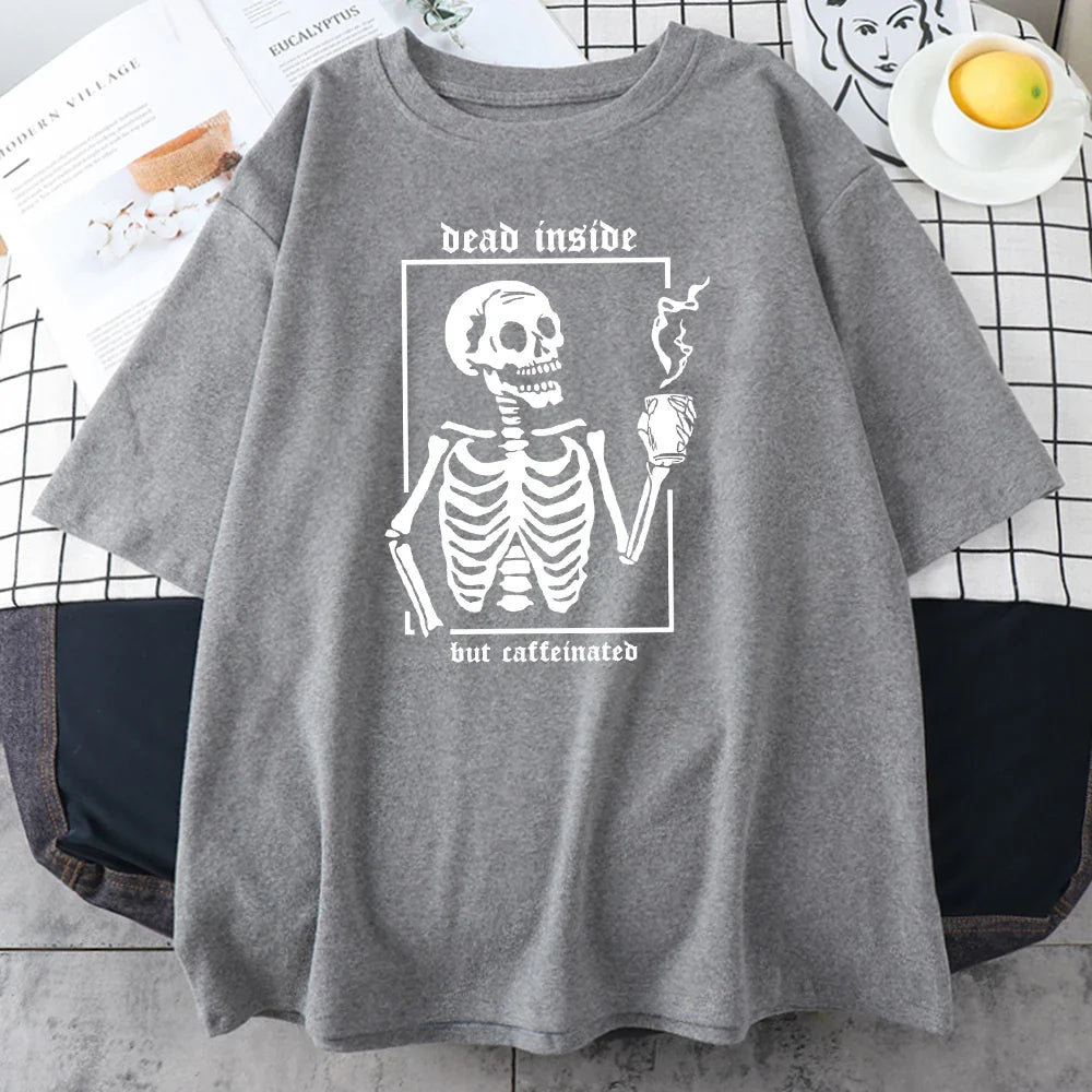 Coffee Time Print T-shirt Street Men