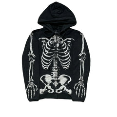 Men Y2K Gothic Skeleton Hoodie Trendy Streetwear