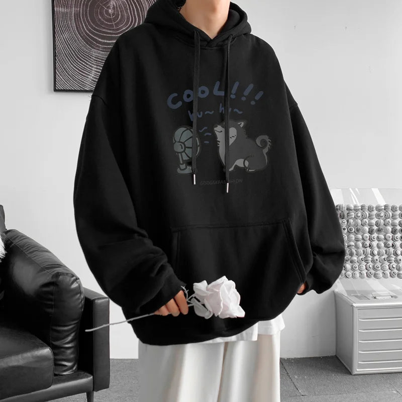 Print Hoodies For Men Y2K Streetwear Clothes Hip Hop Fashion Hooded Sweatshirts