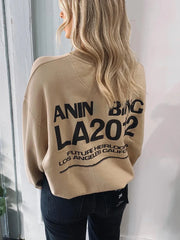 LA Anin Bing Letter Print Sweatshirt Women 2024
