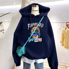 2023 New Spring and Autumn Fashion Letter Printing Loose Casual Versatile Women Hoodie