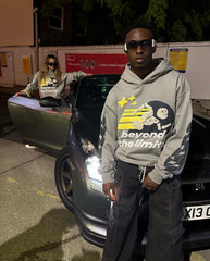 Beyond The Limits Hoodie with Letter Skull Print