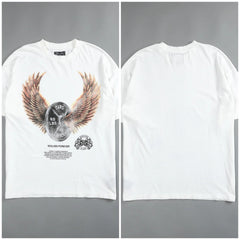 Men's Fly Eagle Print Oversized O-Neck Summer Casual