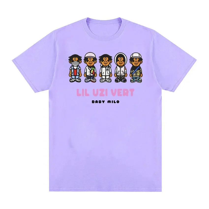 2024 Lil Uzi Vert Graphic Tee Men's Cotton Streetwear