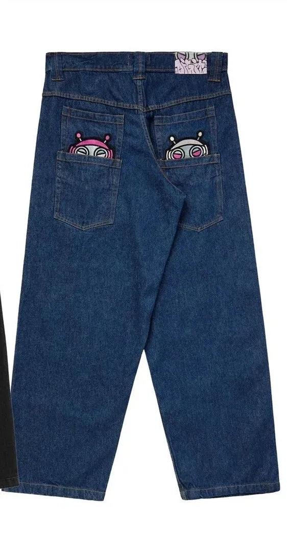 Y2k Men High Waist American Street Wide Leg Hip Hop Fashion