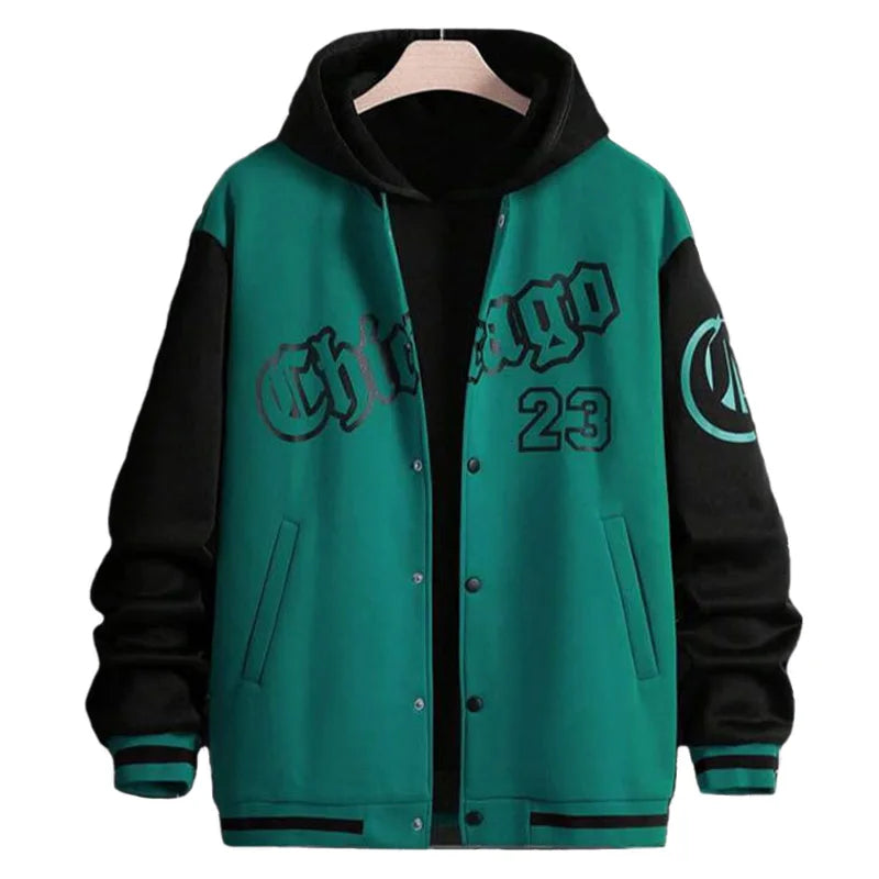 Men's Autumn Jacket Coat Letter Printed Baseball