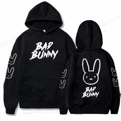 Bad Bunny Hoodie Men Fashion Hip Hop Rabbit Clothing Rapper