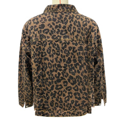 Wild One Leopard Print Denim Jacket