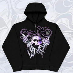 Zip up Hoodies Y2k Clothes Vintage Cartoon Anime Hoodie Oversize April Mop