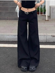 Y2K Vintage Wide Leg: Grunge Pants Women Summer 2024 Casual Fashion