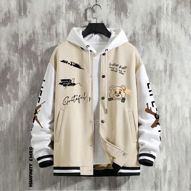 Spring/Autumn Essential: Men's Comfortable Loose Baseball Jacket