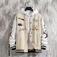 Spring/Autumn Essential: Men's Comfortable Loose Baseball Jacket