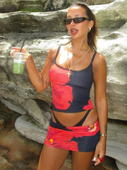 Floral Fantasy Two Piece Skirt Set