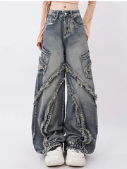 Y2K Vibes Vintage High Waist Wide Leg Jeans