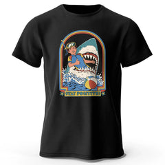 Men Stay Positive Printed Cotton Classic Vintage Funny Tops Tees