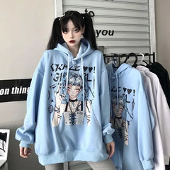 Japanese Anime Hip-hop Cartoon Hooded Hoodie Couple