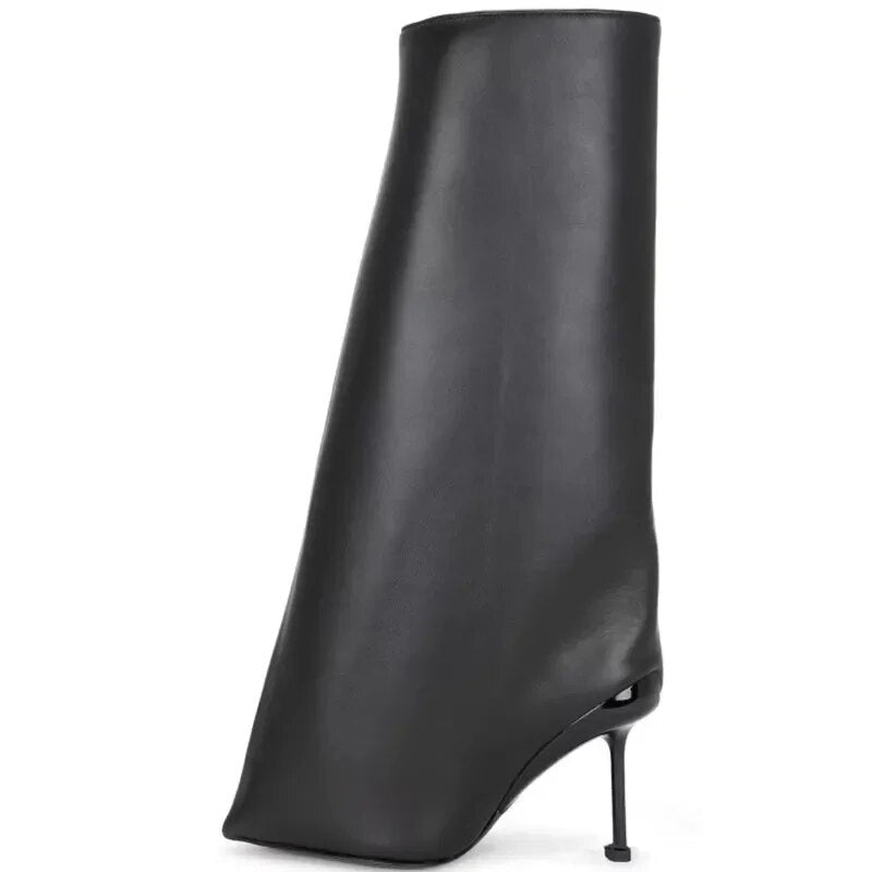 Shark Toe Knee Length Boots