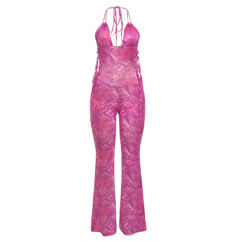 Tie Dye Print Jumpsuit
