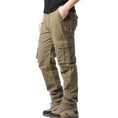 Men's Military Tactical Pants Loose Fit Pure Cotton Casual