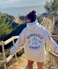 Honlulu Hawaiian Hoodie Women's Spring and Autumn Casual Turtle Print Pullover