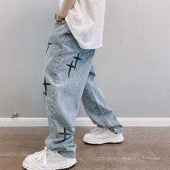 Men Wide Leg Cargo Pants Streetwear Baggy Korean Fashion Loose