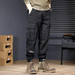 Spring Autumn Men New Casual Pants Trendy Workwear American Retro Tactical Multi Pocket