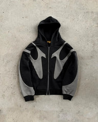 Y2k Street Fashion Loose Multi Zipper Oversized Hooded Autumn Winter Coat Unisex