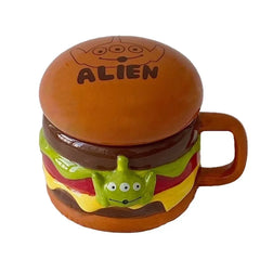 Cute Hamburger Mug Underglaze Color Funny Three-dimensional