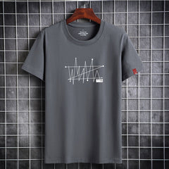 Mens Shirts Casual Short Sleeve Clothes High Quality Printed Cotton