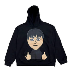 Men Fleece Hoodies Print Colorful Streetwear Hip Hop Trend Popup Dance Loose Casual
