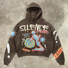 Y2K Harajuku Grunge Sweatshirt Hoodie Women Gothic Streetwear