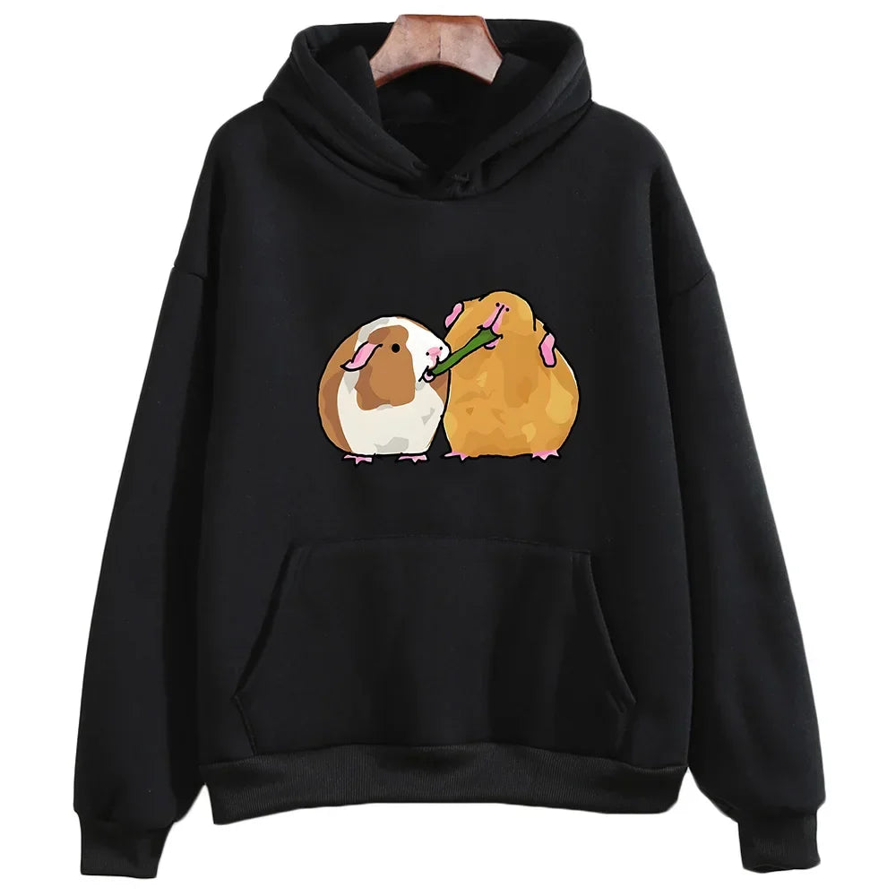 Cozy and Cute: Guinea Pig Printing Hoodie for Animal Lovers