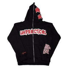 Men Gothic Hoodies Graphic Letter Print Winter