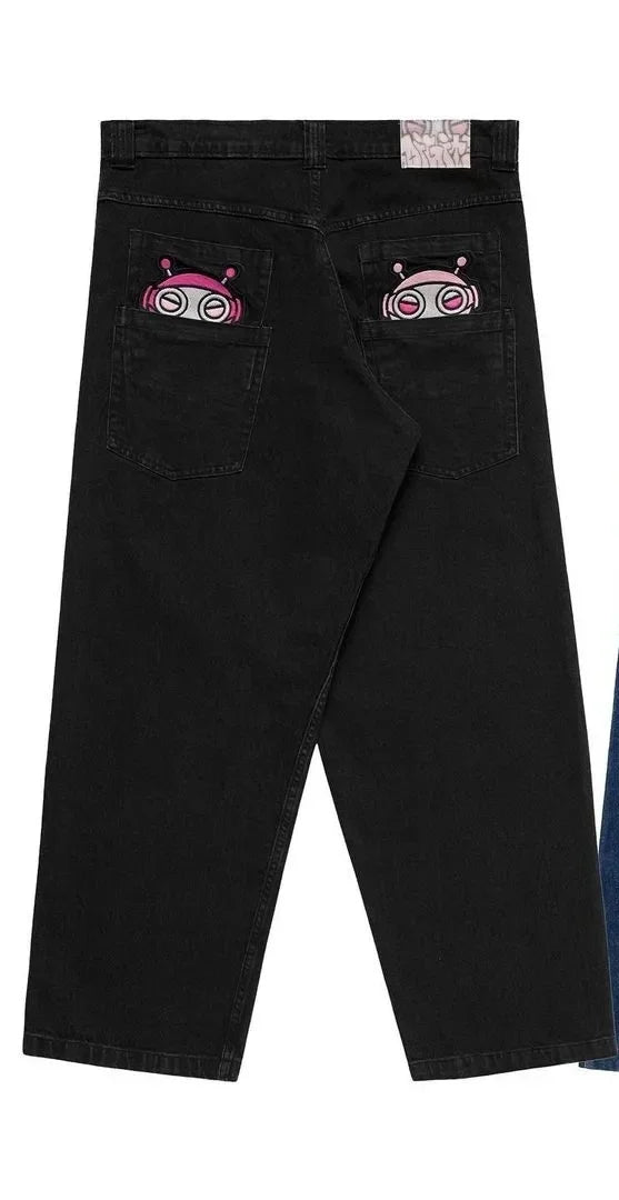 Y2k Men High Waist American Street Wide Leg Hip Hop Fashion