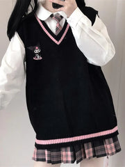 Kawaii School Vest Cute Japaese Lnolita Sweater 2023